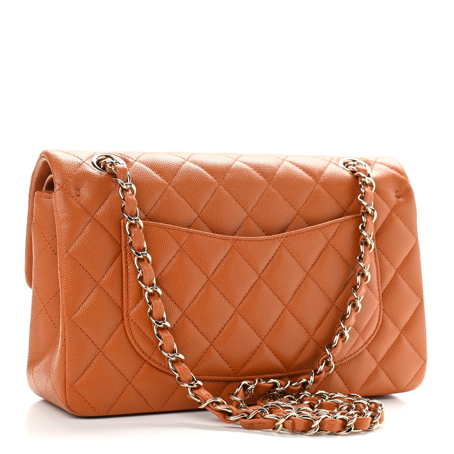 Chanel Caviar Quilted Small Double Flap Light Brown 3 of 9