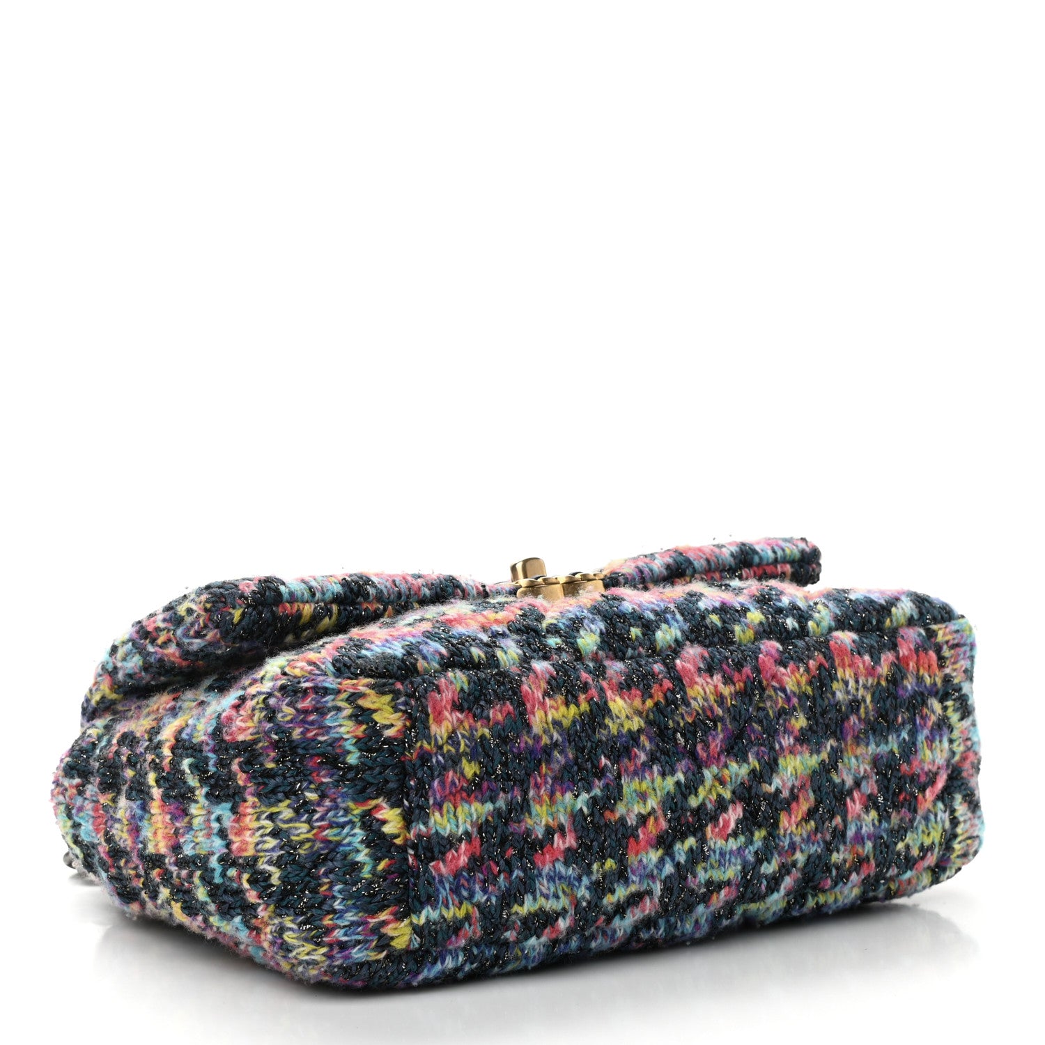 Chanel Tweed Quilted Medium Chanel 19 Flap Dark Multicolor 4 of 10