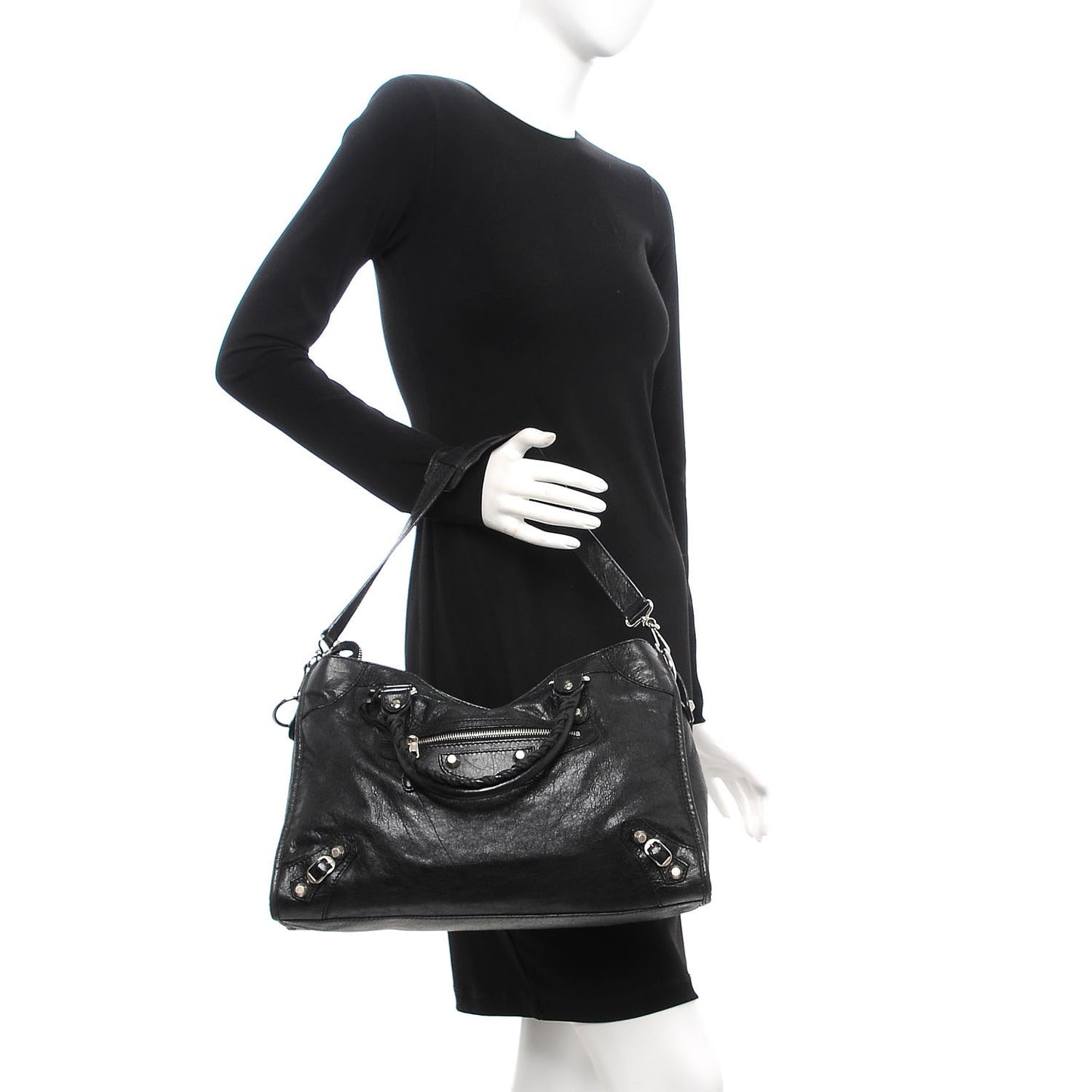 Agneau Giant 12 Silver Hardware City Black