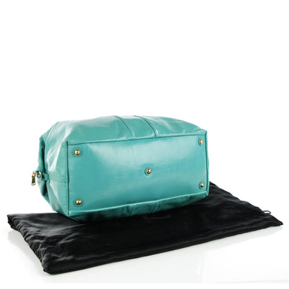 Saint Laurent Patent Calfskin Medium Easy Sac Turquoise 4 of 7
