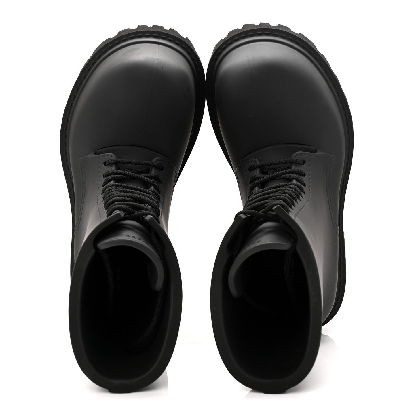 Rubber Mens Steroid Lace Up Boots 41 Black
