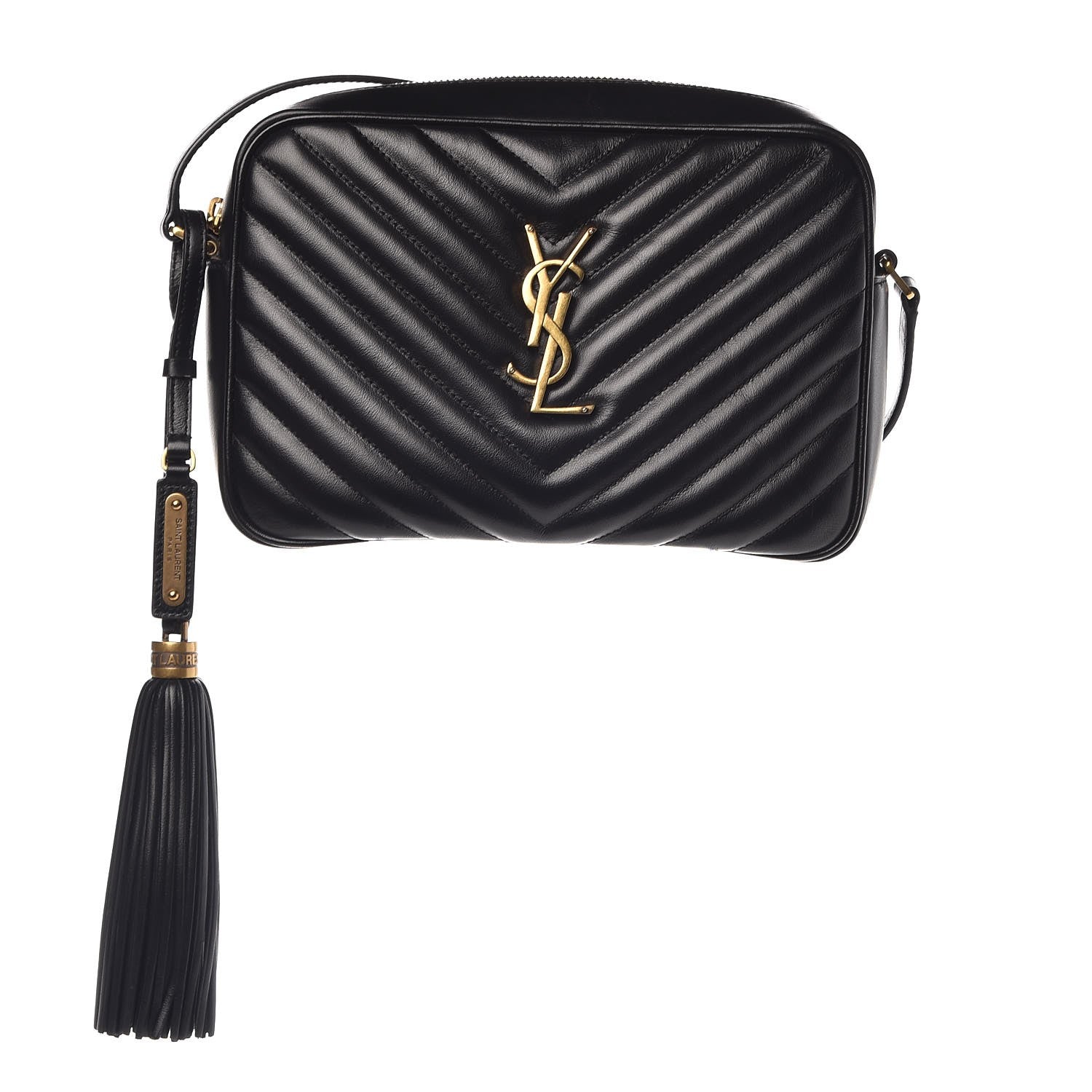 Saint Laurent Calfskin Matelasse Monogram Lou Camera Bag Black 1 of 7