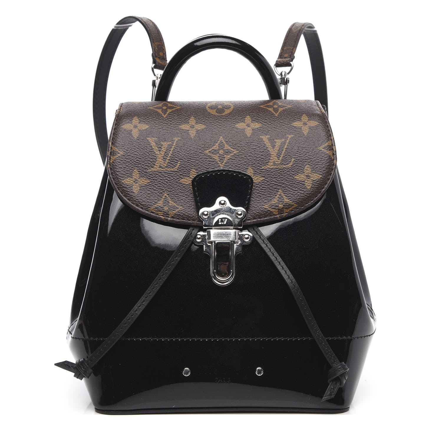 Louis Vuitton Patent Monogram Hot Springs Backpack Black 1 of 7