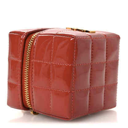 Saint Laurent Patent Calfskin Cassandre Matelasse Carre Mini Cube On Chain Mild Rose 4 of 9