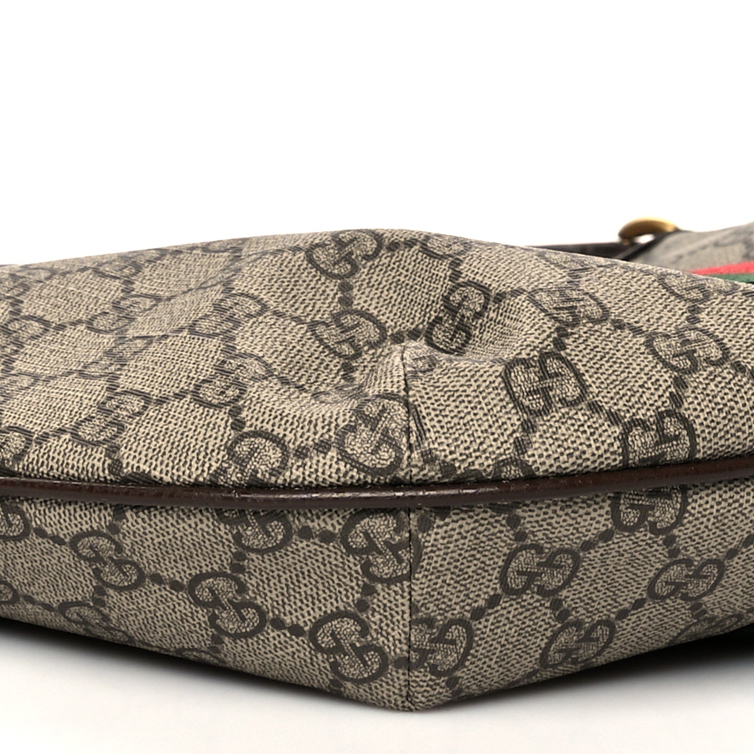 Gucci GG Supreme Monogram Web Small Ophidia Half Moon Hobo Brown 10 of 11