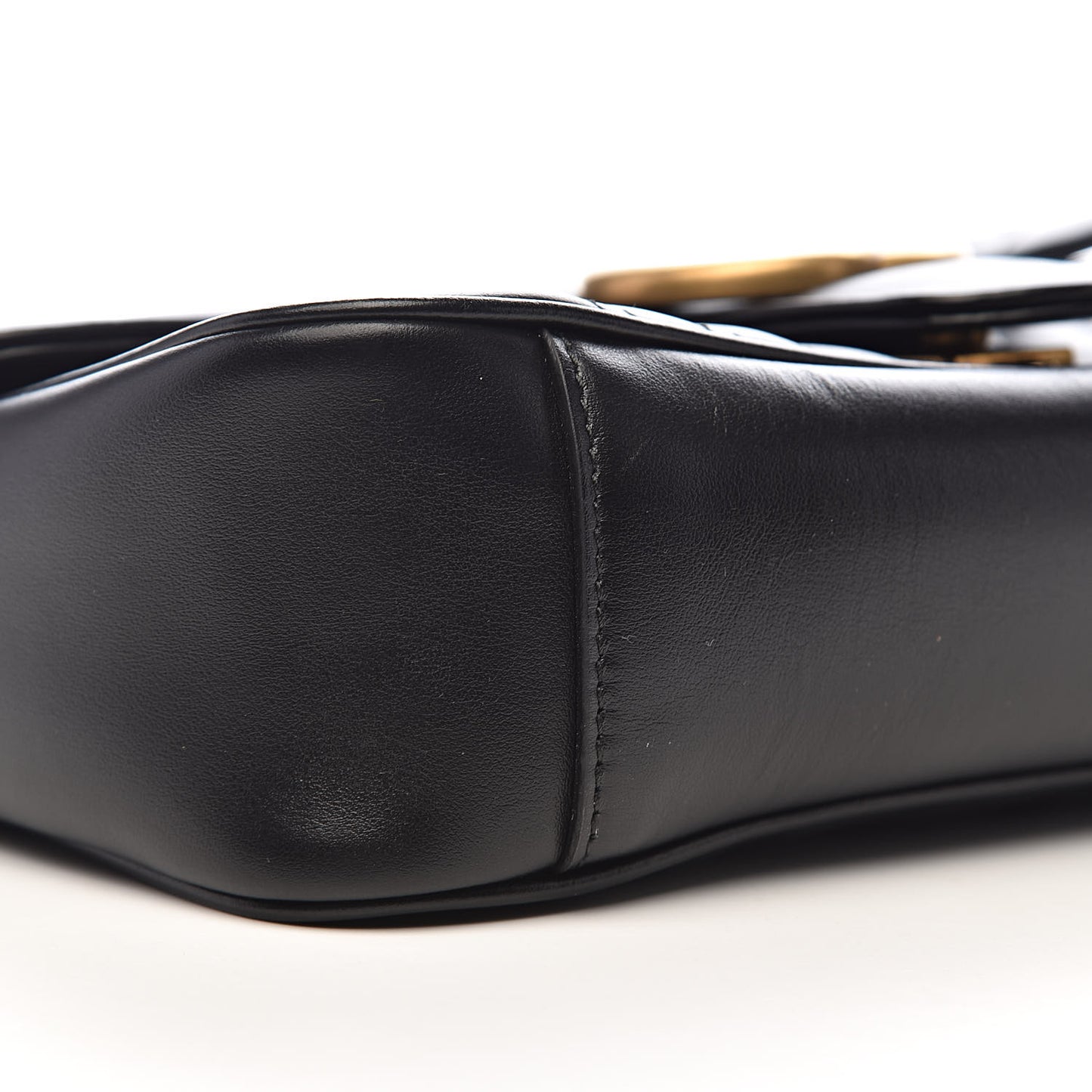 Calfskin Matelasse Small GG Marmont Shoulder Bag Black