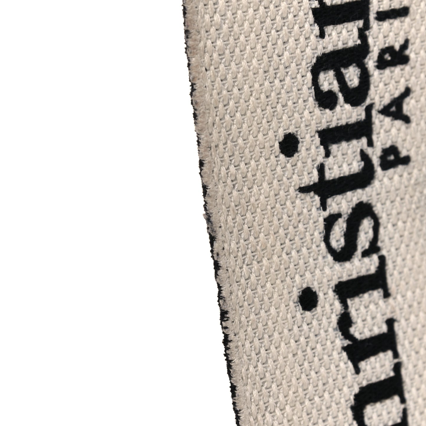 Canvas Embroidered Shoulder Strap Black Ultramatte