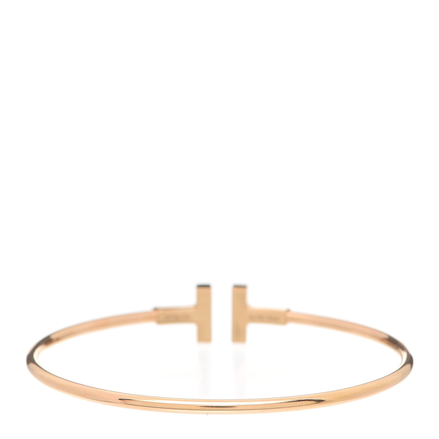 Tiffany 18K Rose Gold Mother of Pearl T Wire Bracelet 3 of 5