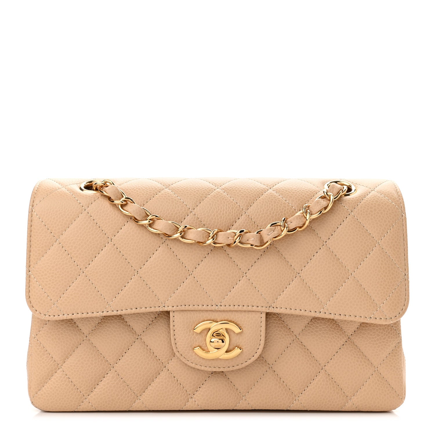 Chanel Caviar Quilted Small Double Flap Beige 1 of 11