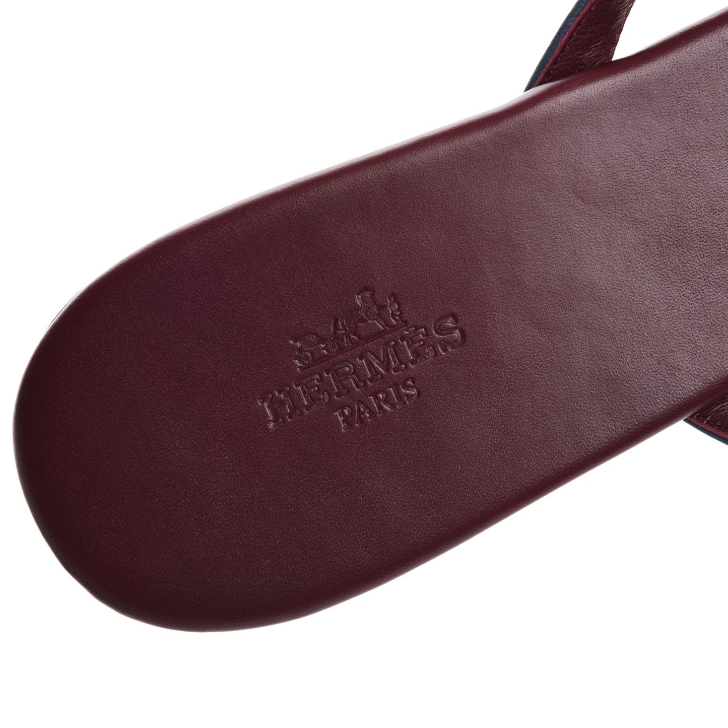 Nappa Calfskin Corfou Sandals 38 Bleu Ardoise Bordeaux