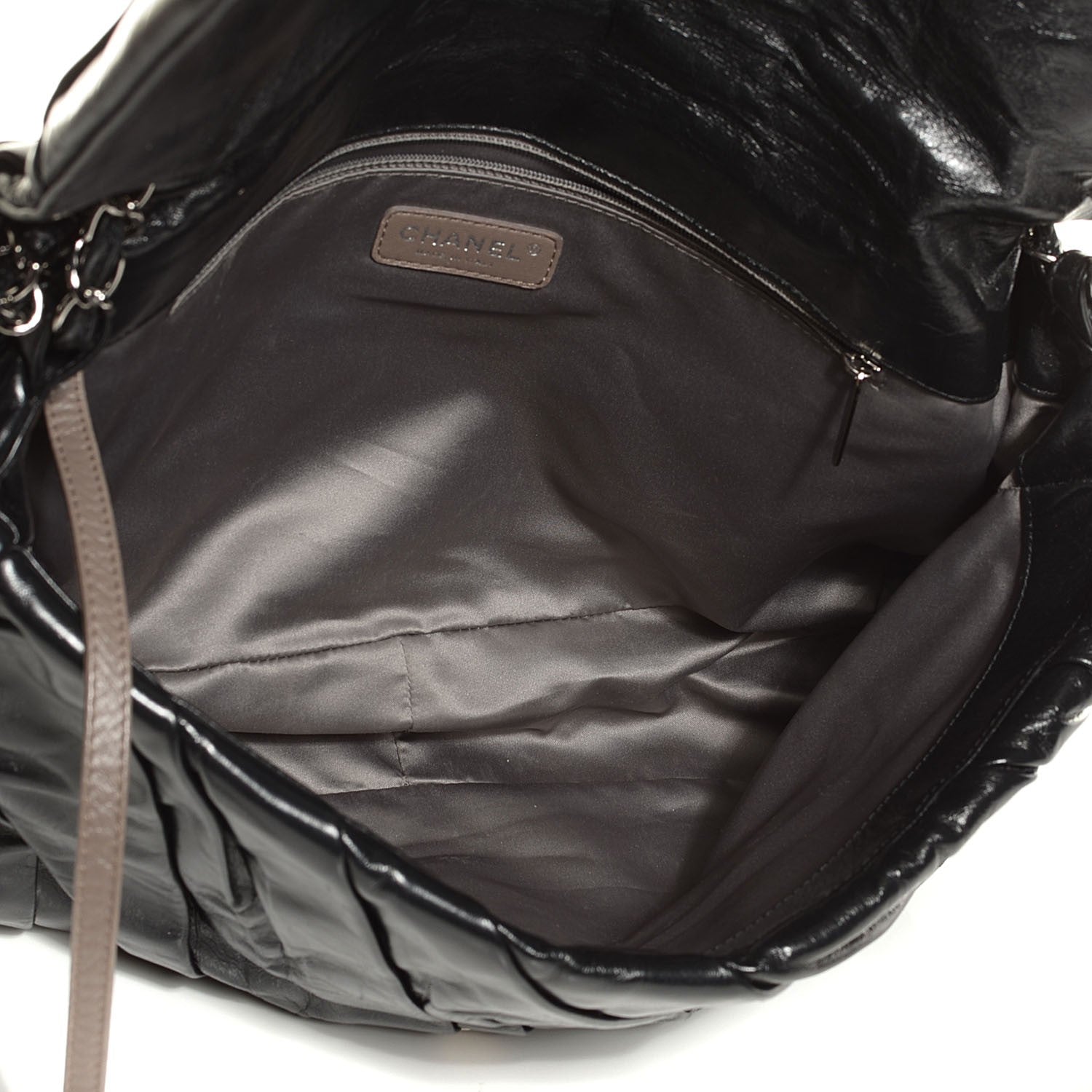 Chanel Glazed Calfskin Twisted Maxi Flap Black 5 of 7