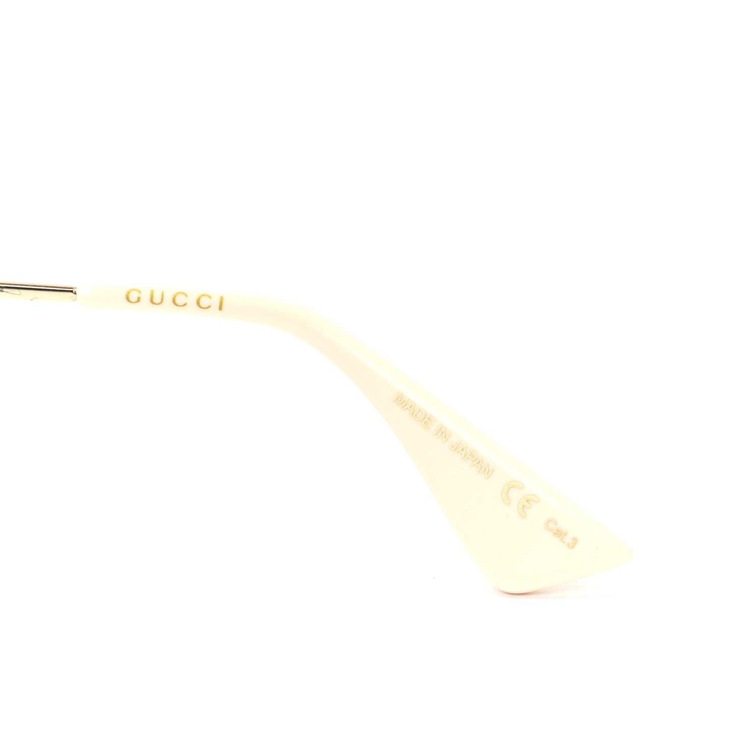 Metal Rectangular Guccify Frame Sunglasses GG0414S Gold