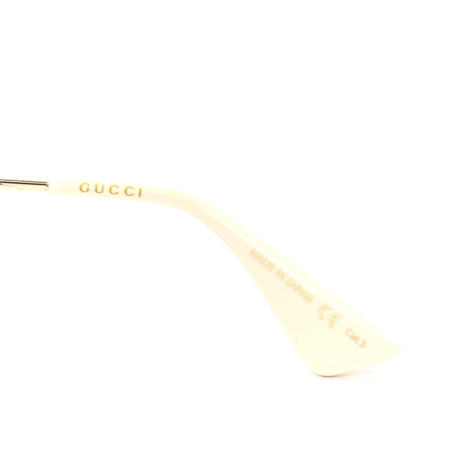 Gucci Metal Rectangular Guccify Frame Sunglasses GG0414S Gold 5 of 7