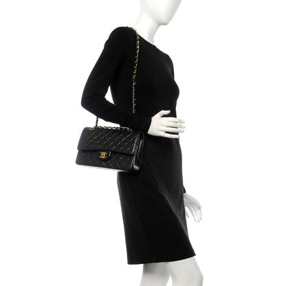 Chanel Lambskin Quilted Medium Double Flap Black 3 of 9