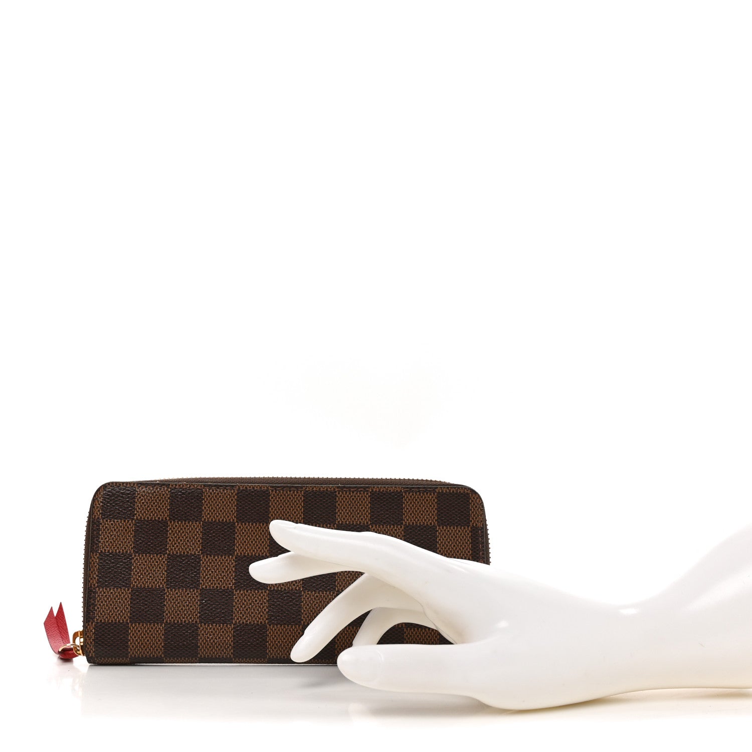Louis Vuitton Damier Ebene Clemence Wallet Cherry 2 of 7