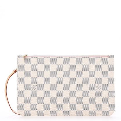 Louis Vuitton Damier Azur Neverfull MM GM Pochette Rose Ballerine 1 of 8