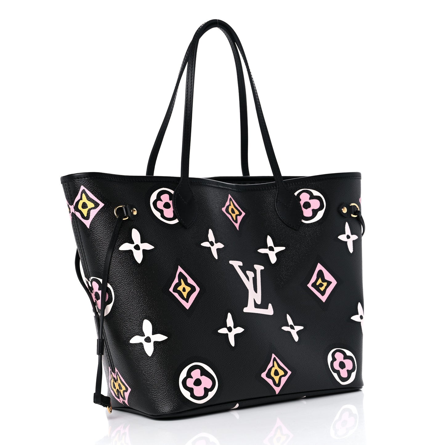 Monogram Giant Wild At Heart Neverfull MM Black