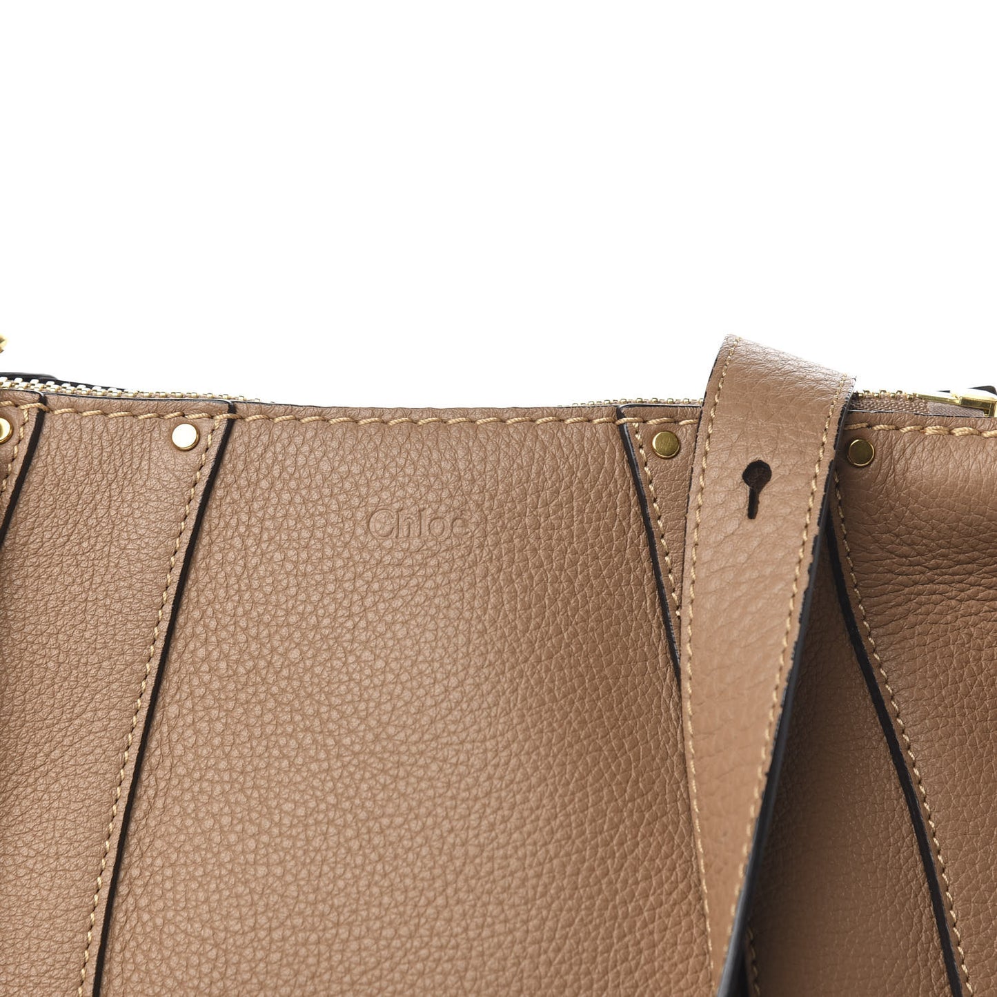 Grained Calfskin Small Hayley Hobo Nut