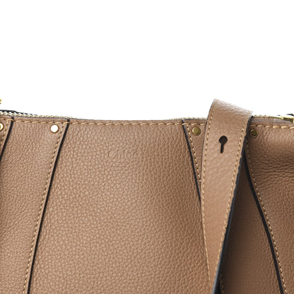 Chloe Grained Calfskin Small Hayley Hobo Nut 9 of 9