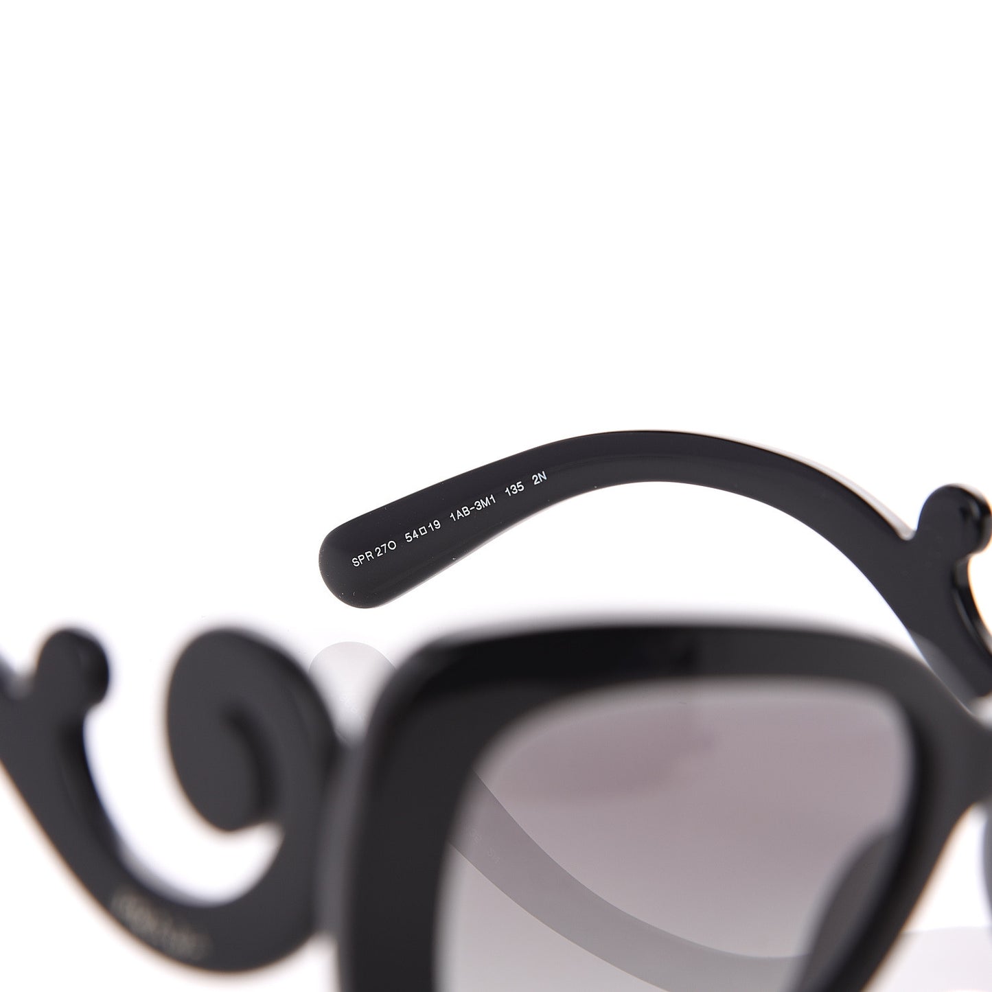 Acetate Baroque Sunglasses SPR 27O Black