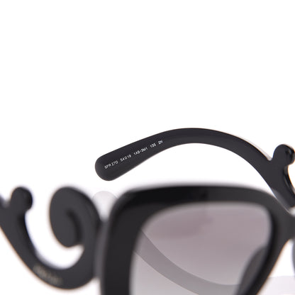 Prada Acetate Baroque Sunglasses SPR 27O Black 6 of 9