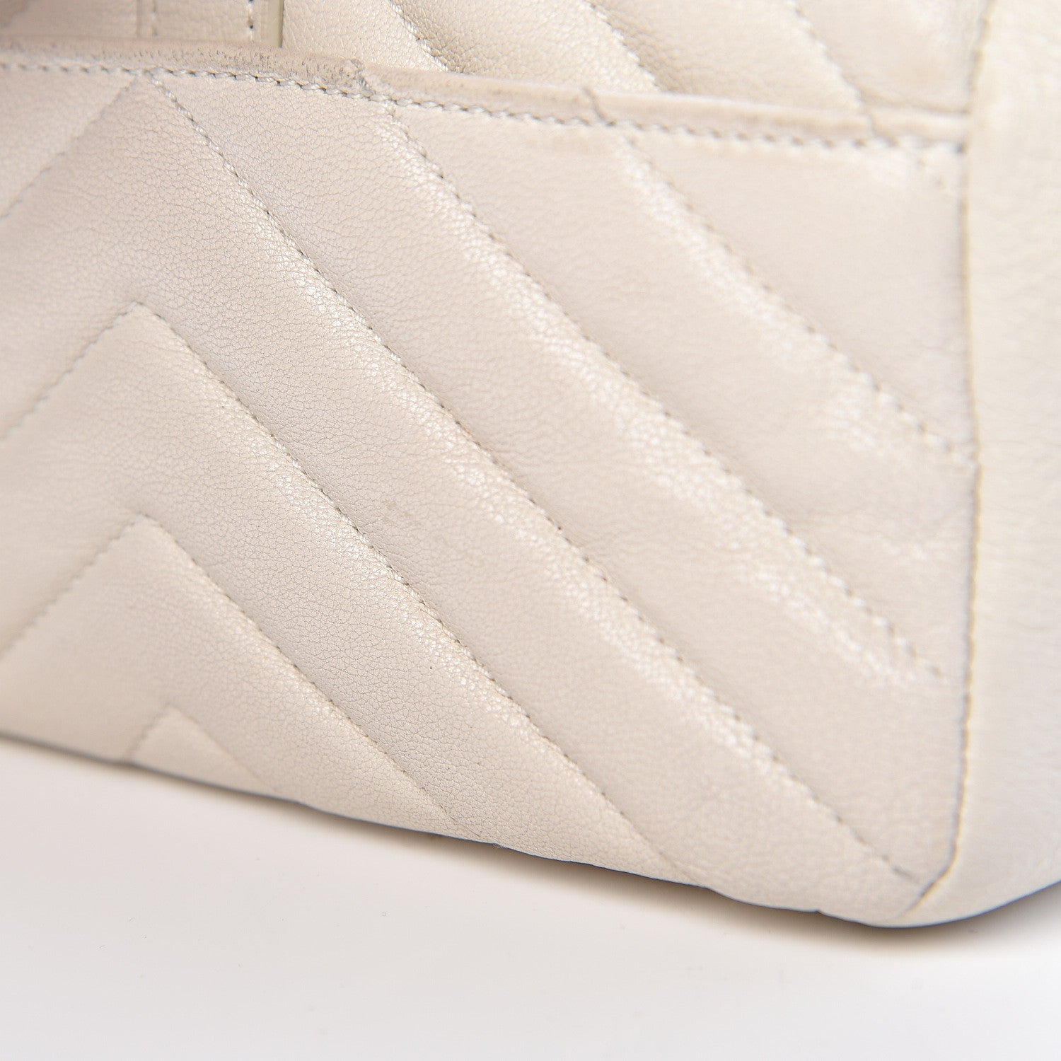 Saint Laurent Sheepskin Matelasse Monogram Classic Baby Chain Bag White 11 of 21
