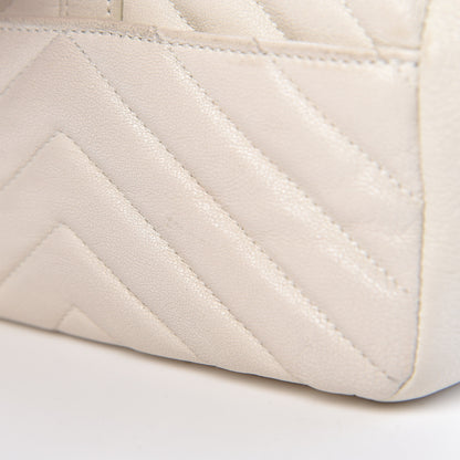 Saint Laurent Sheepskin Matelasse Monogram Classic Baby Chain Bag White 11 of 21