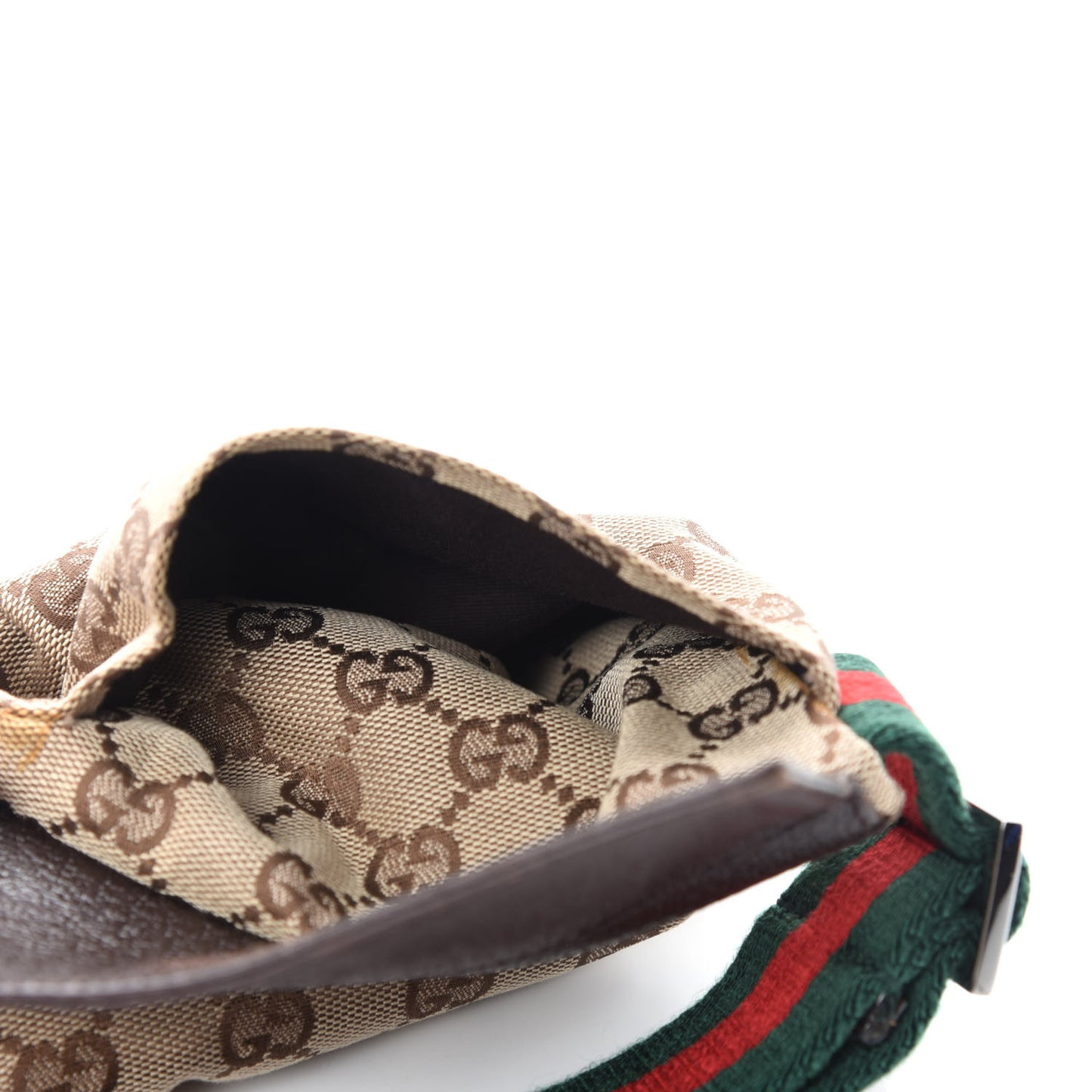 Monogram Web Belt Bag Dark Brown