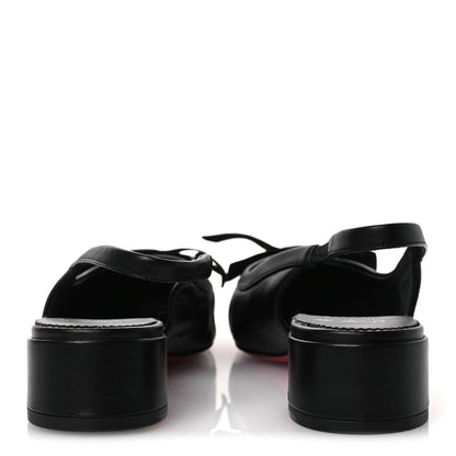 Christian Louboutin Nappa Mamaflirt 30mm Bow Sling Ballerinas 39 Black 6 of 10