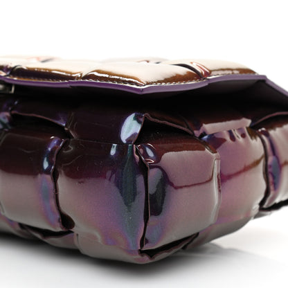 Bottega Veneta Glossy Nail Polish Nappa Maxi Intreccio Padded Cassette Crossbody Bag Holographic 8 of 8