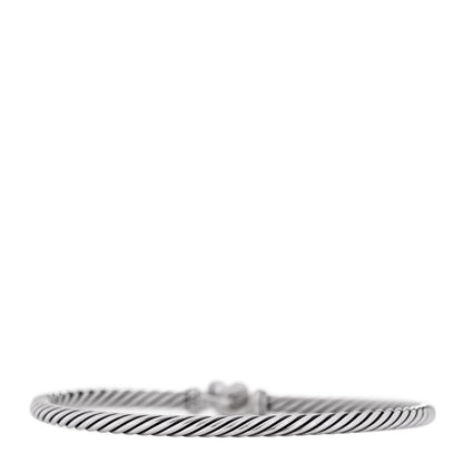 David Yurman Sterling Silver Diamond Cable Collectibles Heart Bracelet 2 of 4