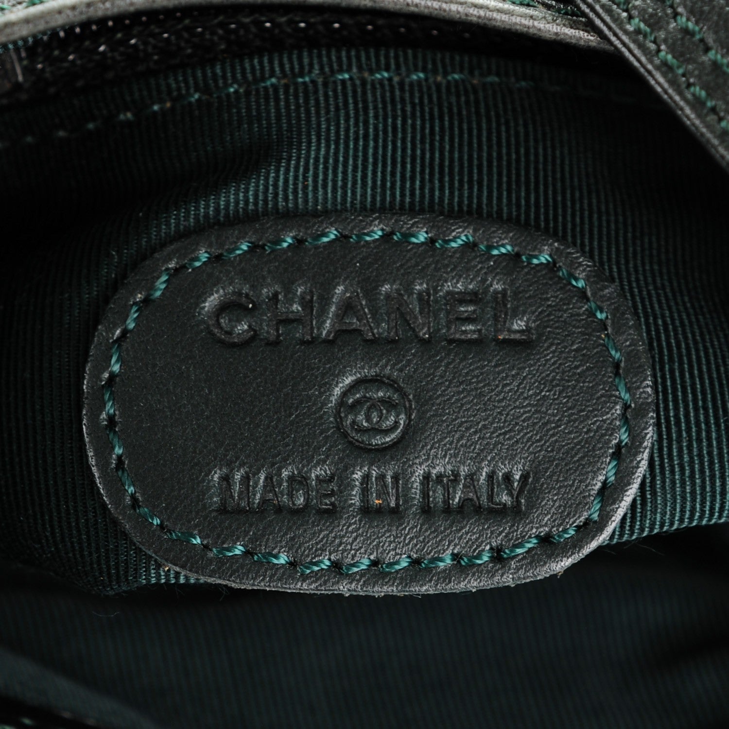 Chanel Lambskin Shoulder Bag Dark Green 5 of 7