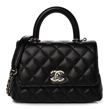Chanel Caviar Quilted Extra Mini Coco Handle Flap Black 1 of 12