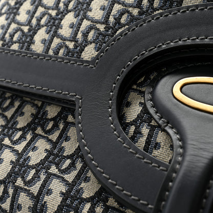 Christian Dior Oblique Fold Over Clutch Blue 8 of 8