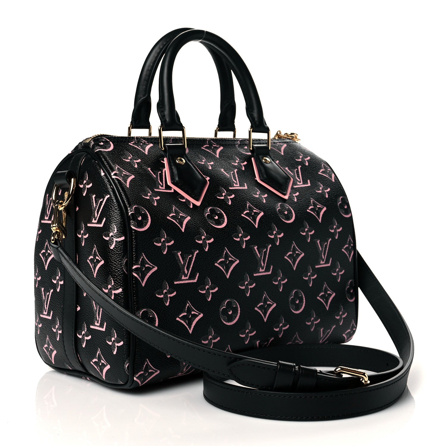 Louis Vuitton Monogram Fall for You Speedy Bandouliere 25 Black 3 of 9