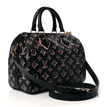 Louis Vuitton Monogram Fall for You Speedy Bandouliere 25 Black 3 of 9