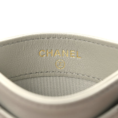 Chanel Lambskin Quilted Card Holder Grey 6 of 11