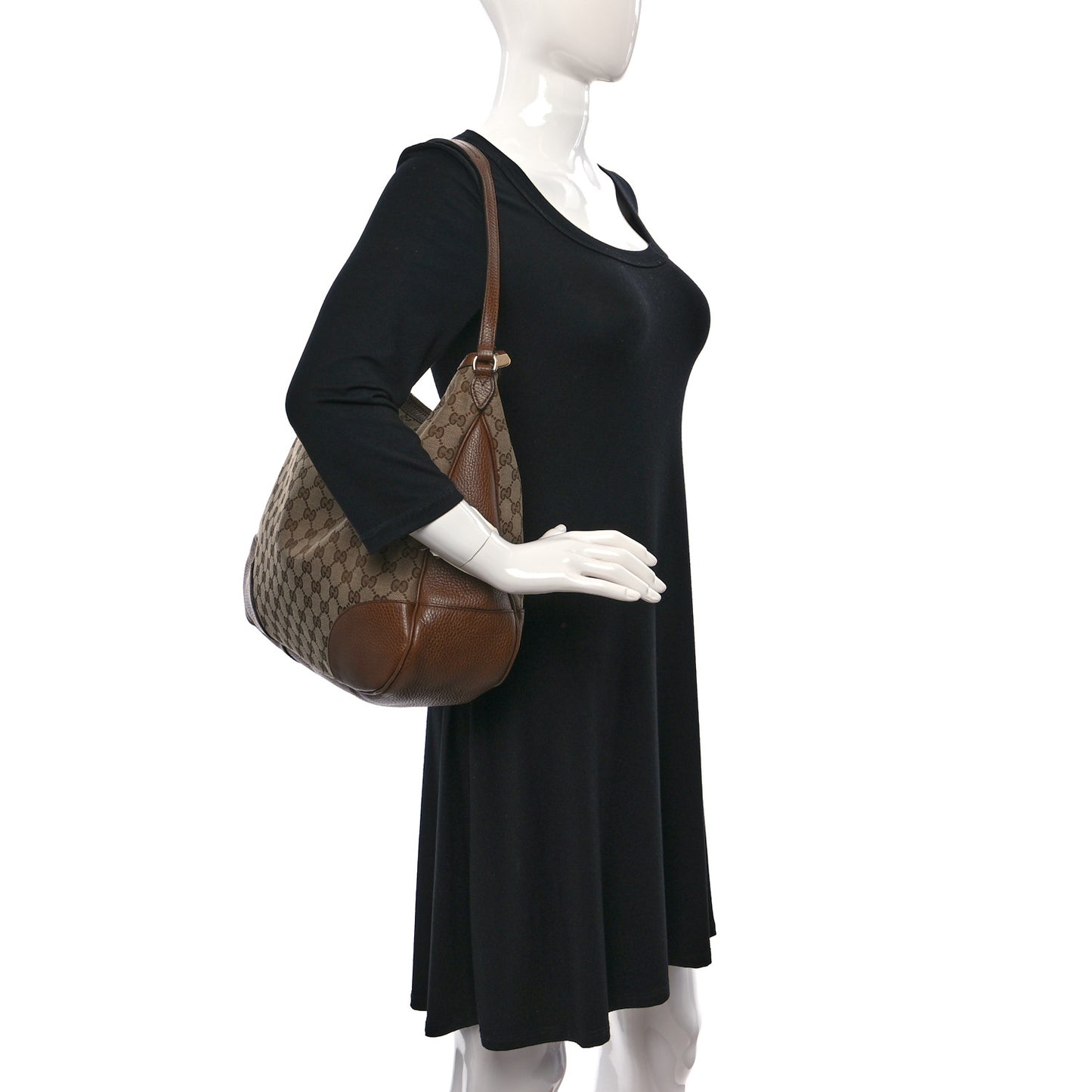 Soft GG Monogram Large Margaux Hobo Brown