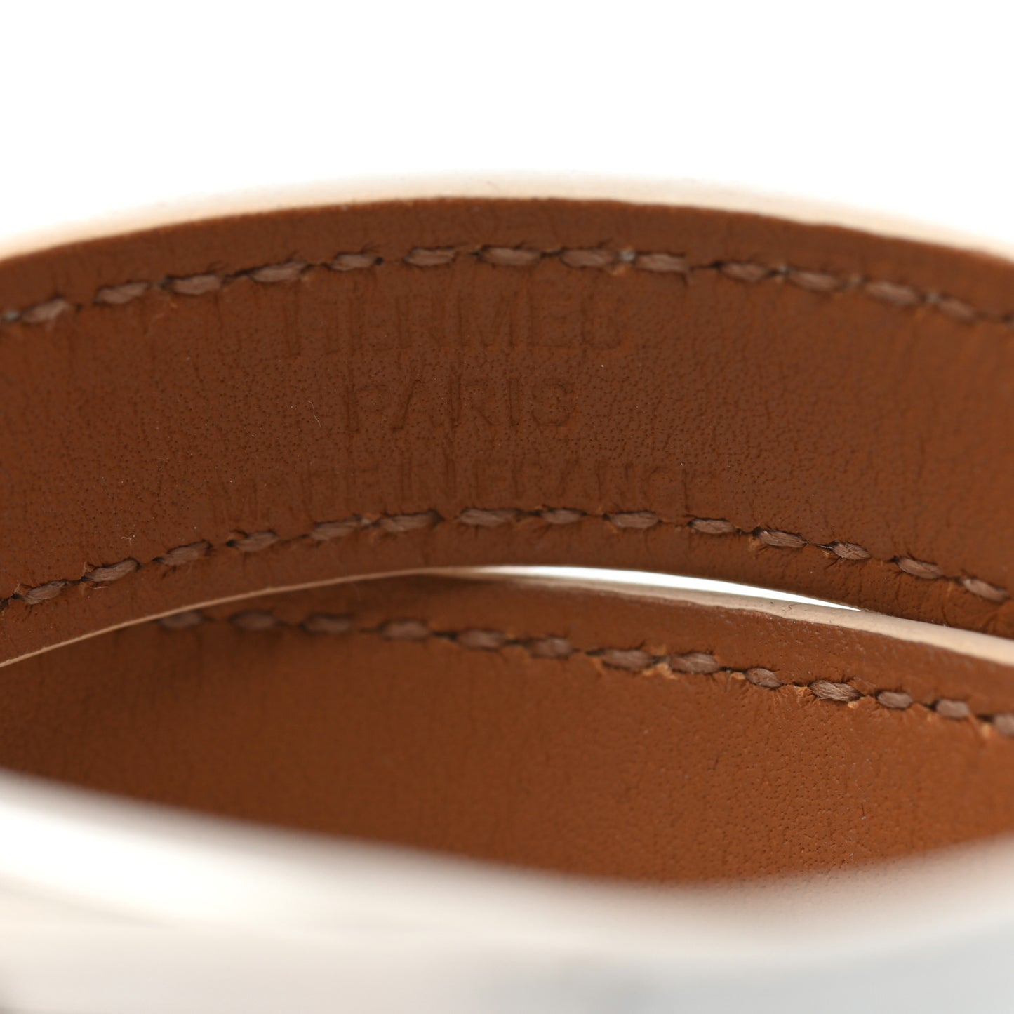 Epsom Kelly Double Tour Bracelet XS White