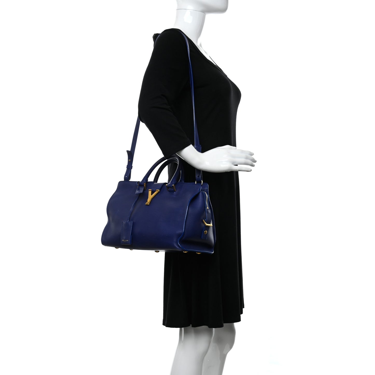 Calfskin Small Classic Y Cabas Navy