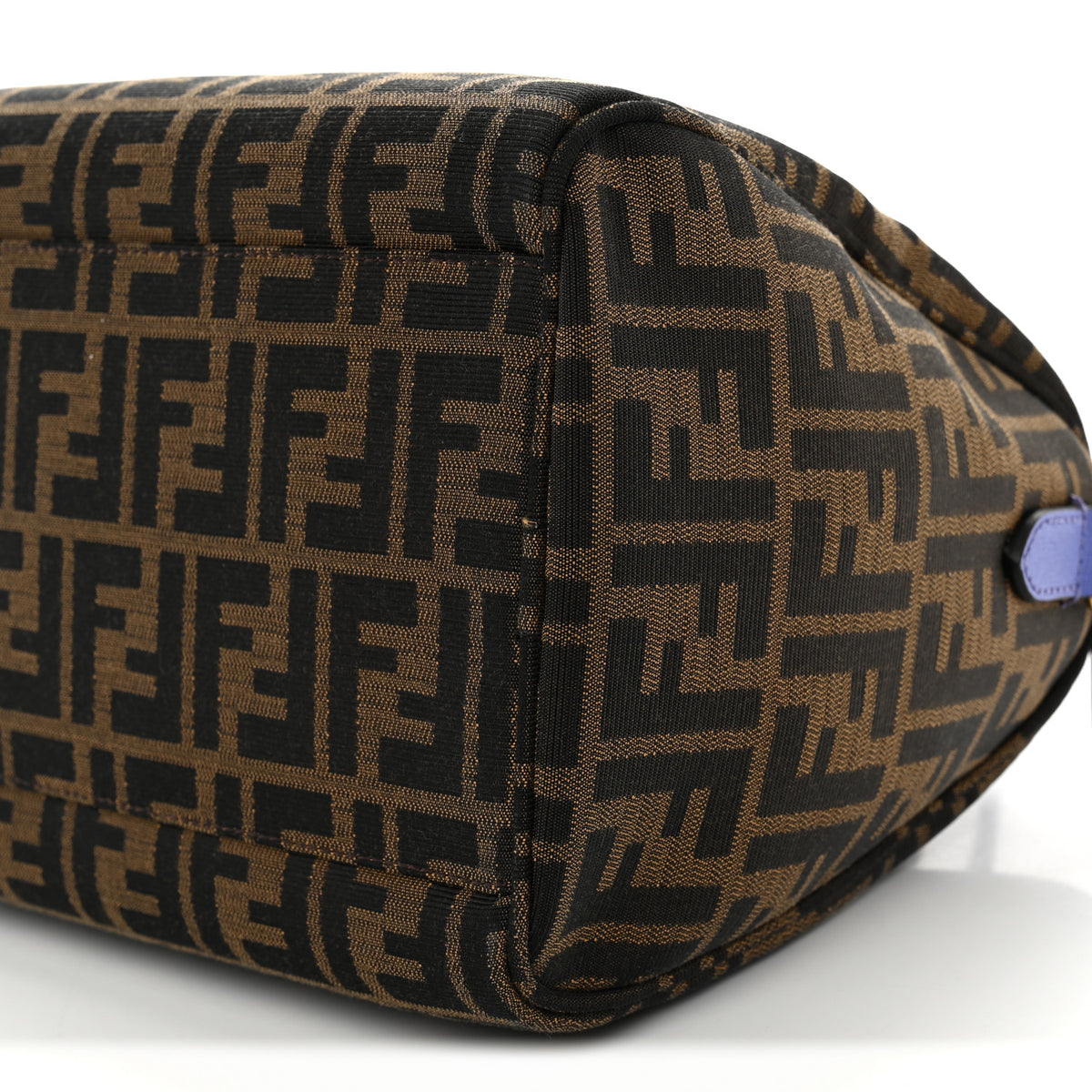 Fendi Zucca Vitello Elite Small Boston Tobacco Viola Cassis 10 of 11
