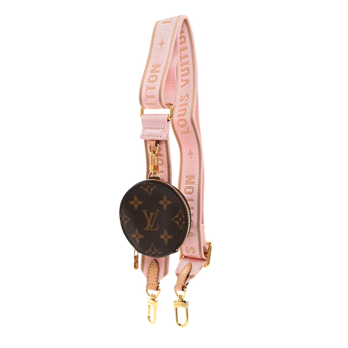 Monogram Multi Pochette Accessories Bandouliere Shoulder Strap Rose Clair