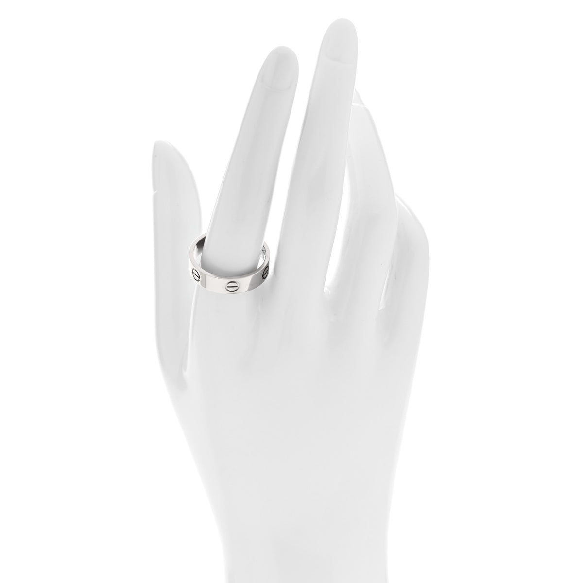 Cartier 18K White Gold 5.5mm LOVE Ring 63 10.5 2 of 4