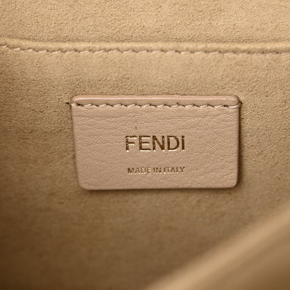 Fendi Vitello Liberty Bi-Color FF 1974 Embossed Chain Strap Kan U Shoulder Bag Black Maya 6 of 12