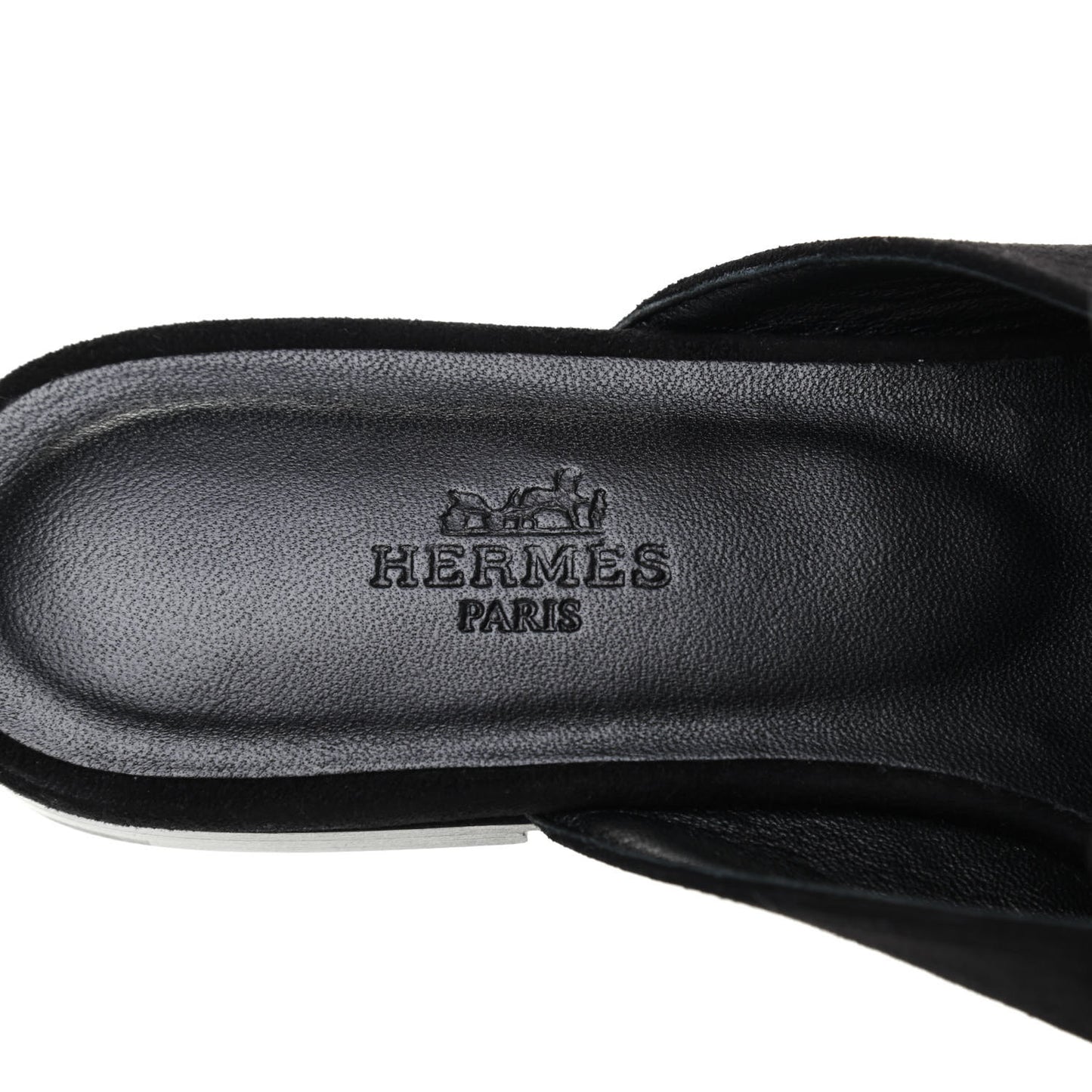 Suede Goatskin Declic Mules 37 Black