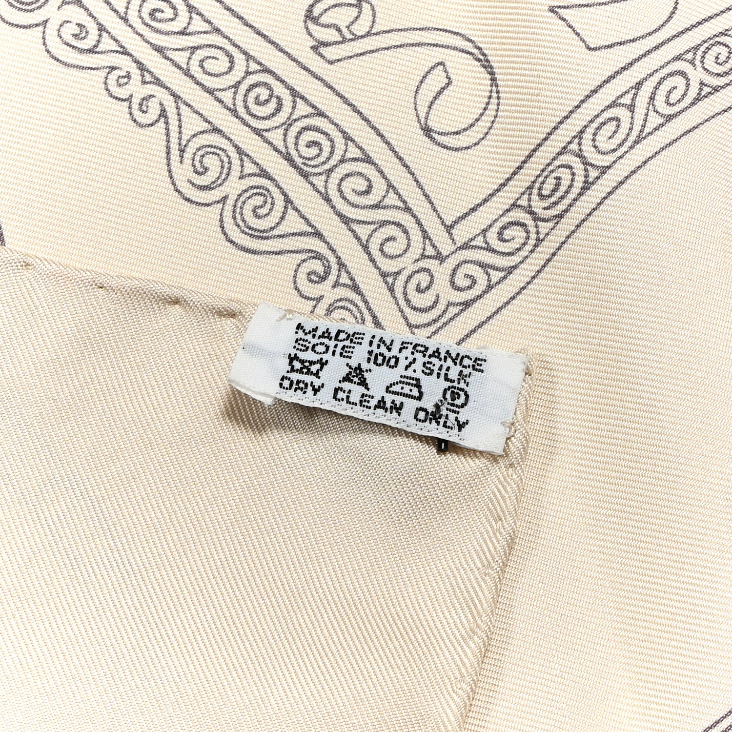 Hermes Silk Paperoles Scarf 90 Beige 5 of 12
