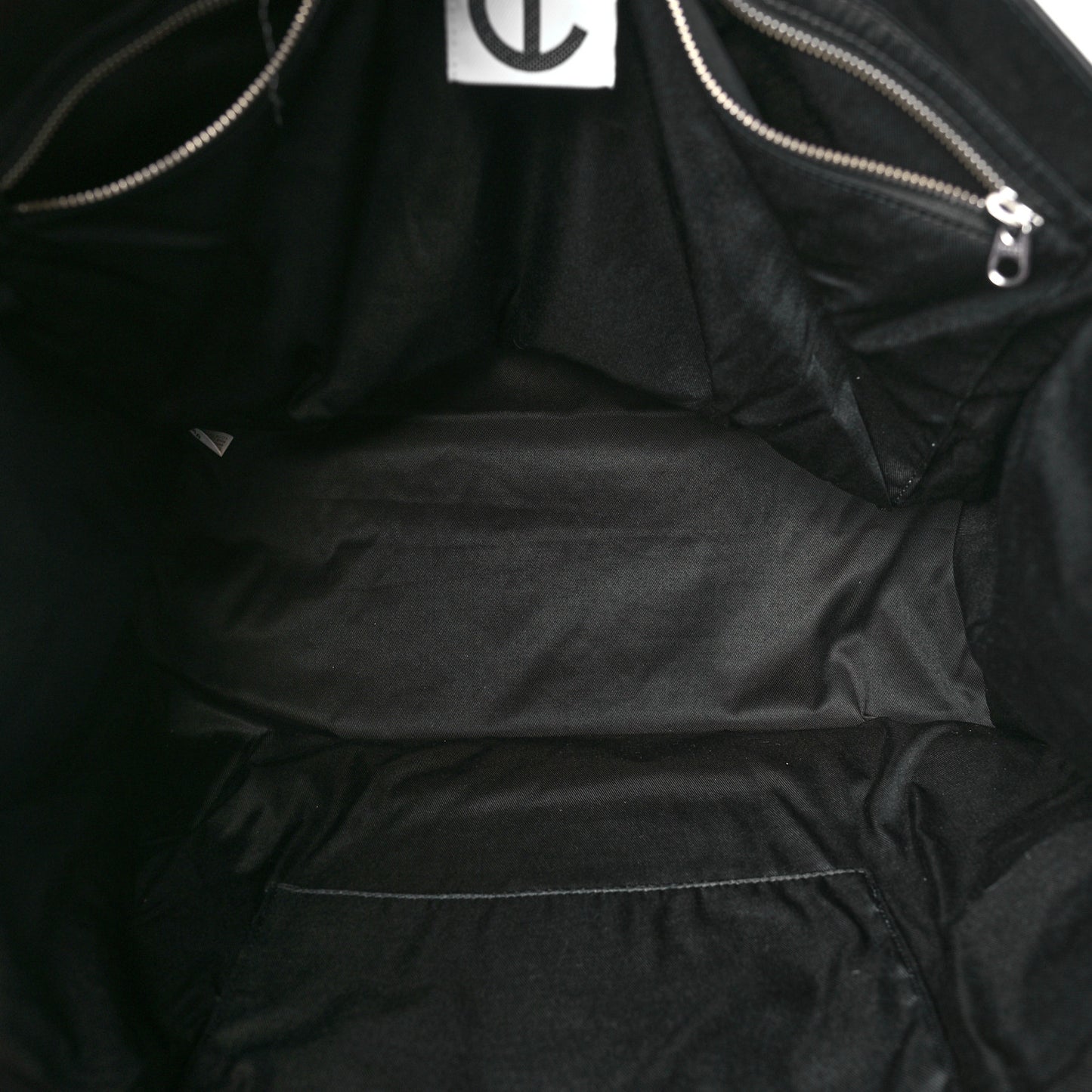 Vegan Leather Large Shopping Bag Black