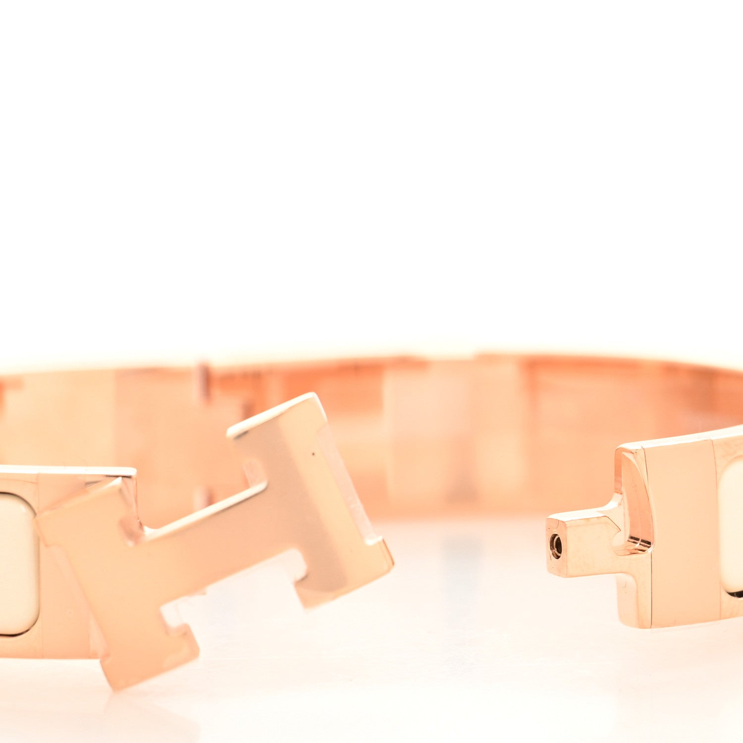 Hermes Enamel Narrow Clic Clac H Bracelet PM Creme 4 of 5