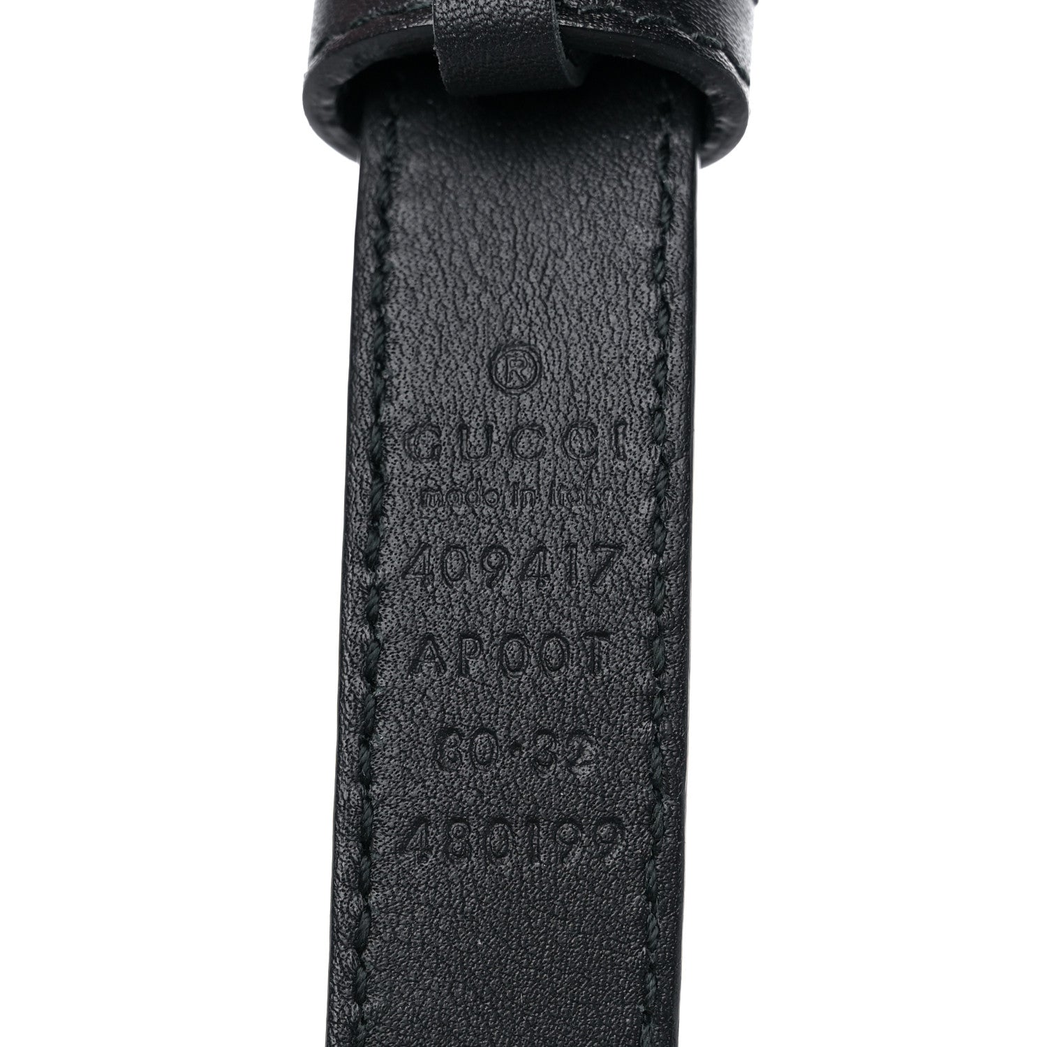Gucci Calfskin Double G 20mm Belt 80 32 Black 3 of 5