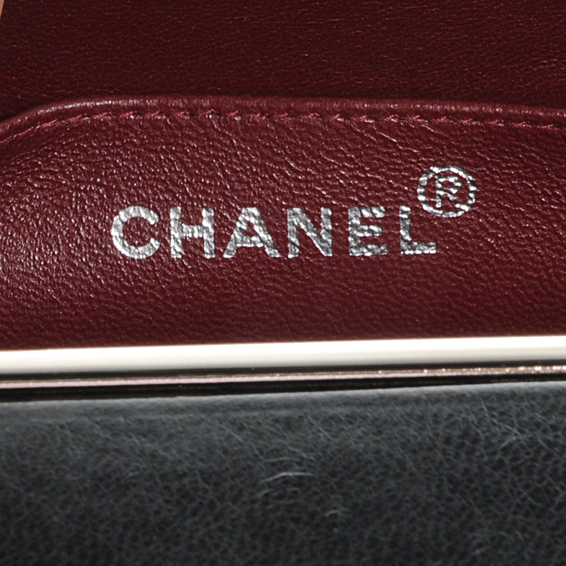 Chanel Lambskin Quilted Box Bag Black 7 of 9